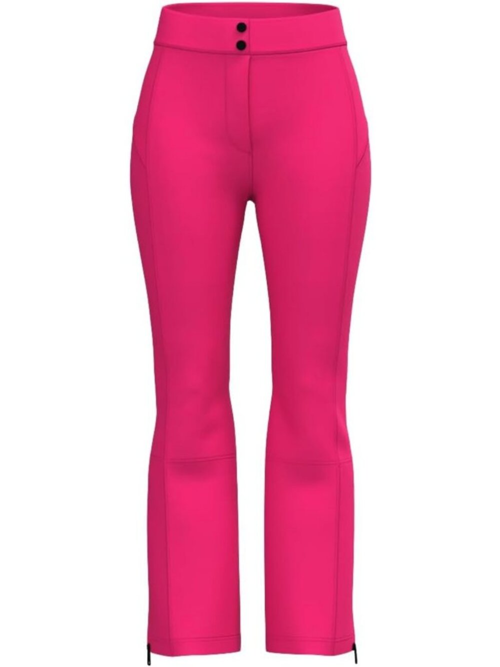 High-Waist Slim Fit Softshell Ski Pants for Women - 4-Way Stretch, Snow Gaiters